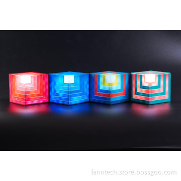 cheap bluetooth speaker with LED Flashing Cubic Shape
